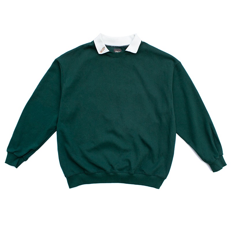 FEAR NOT Embroidery Collar Sweat (green)